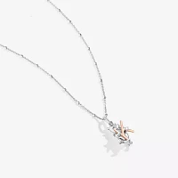 Disney Jewels Collection Initial "K" Womens Diamond Accent Natural White Diamond 14K Rose Gold Over Silver Sterling Silver Winnie The Pooh Pendant Necklace