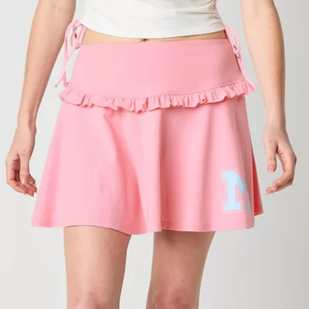 My Melody Drop Waist Built Short Skirt Womens Mid Rise Pleated Juniors