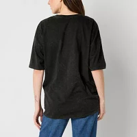 Juniors Good Luck Shamrocks Oversized Tee Womens Crew Neck Short Sleeve Graphic T-Shirt