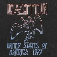 Juniors Led Zepplin Off The Shoulder Oversized Tee Womens Boat Neck Short Sleeve Graphic T-Shirt