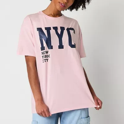 Grayson Threads, The Label Juniors New York City Oversized Tee Womens Crew Neck Short Sleeve Graphic T-Shirt
