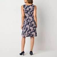 Perceptions Womens Floral Jacket Dress
