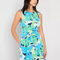 Jessica Howard Womens Sleeveless Fit + Flare Dress