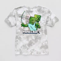 Little & Big Boys Crew Neck Short Sleeve Minecraft Graphic T-Shirt