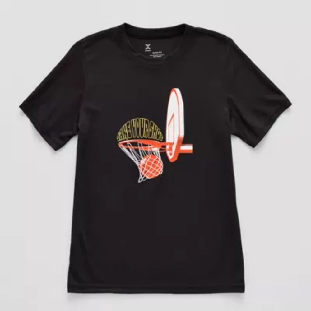 Xersion Little & Big Boys Performance Crew Neck Short Sleeve Graphic T-Shirt