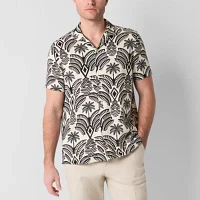 J. Ferrar Mens Short Sleeve Camp Shirt