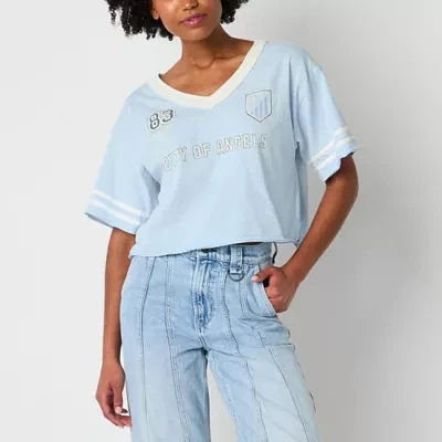 Arizona Juniors Womens V Neck Short Sleeve Tshirt
