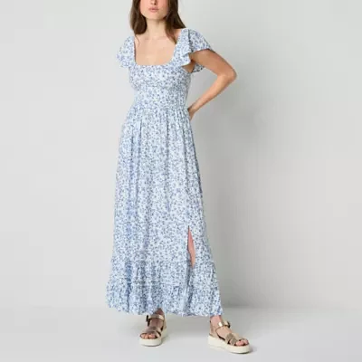 Arizona Womens Floral Maxi Dress Juniors