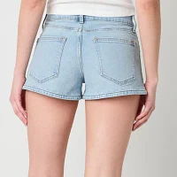 Arizona Womens Low Rise Denim Short-Juniors