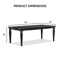 Melodi Parc Rectangular Wood-Top Dining Table