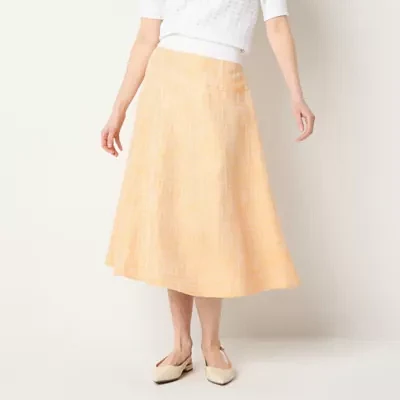 Liz Claiborne Boucle Womens Mid Rise Midi Full Skirt