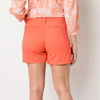 St. John's Bay Womens Mid Rise Chino Short