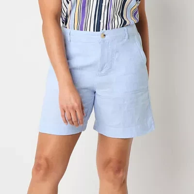 Liz Claiborne Womens Mid Rise Pull-On Short