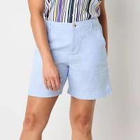 Liz Claiborne Womens Mid Rise Pull-On Short
