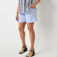 Liz Claiborne Womens Mid Rise Pull-On Short