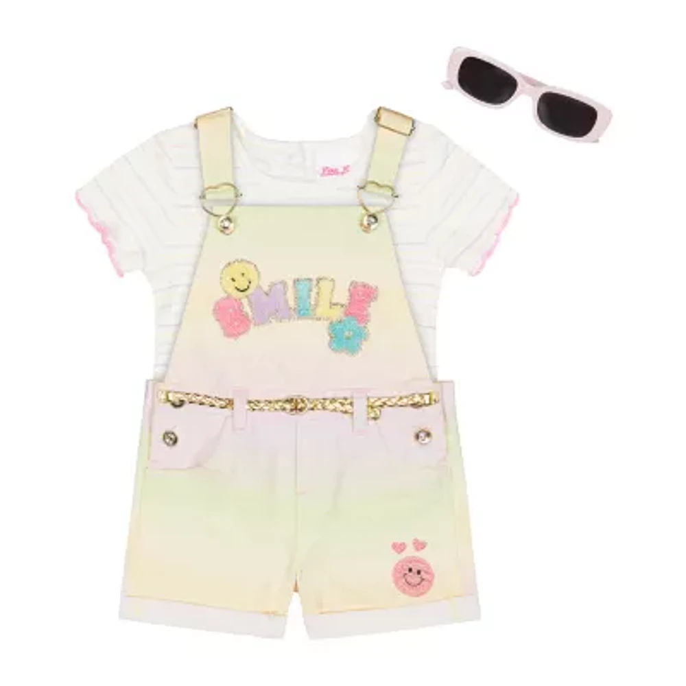 Little Lass Toddler Girls 2-pc. Shortall Set