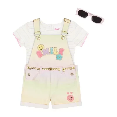 Little Lass Toddler Girls 2-pc. Shortall Set