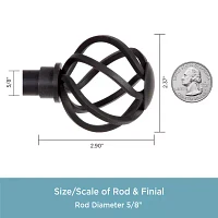 Kenney Cage Ball 5/8 Adjustable Curtain Rod