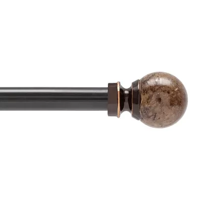 Kenney Jillian Petite Marble Ball 1/2 Adjustable Curtain Rod