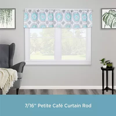 Kenney Ashby Petite Cafe Decorative 7/16 Adjustable Curtain Rod