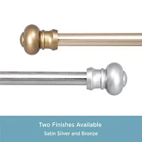 Kenney Ashby Petite Cafe Decorative 7/16 Adjustable Curtain Rod