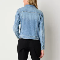 Liz Claiborne Midweight Denim Womens Tall Jacket