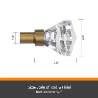Kenney Nadia 5/8 Adjustable Curtain Rod
