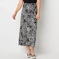 Liz Claiborne Womens Long A-Line Skirt