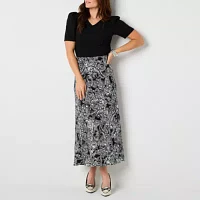 Liz Claiborne Womens Long A-Line Skirt