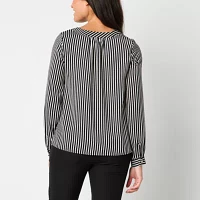 Liz Claiborne Womens Long Sleeve Blouse