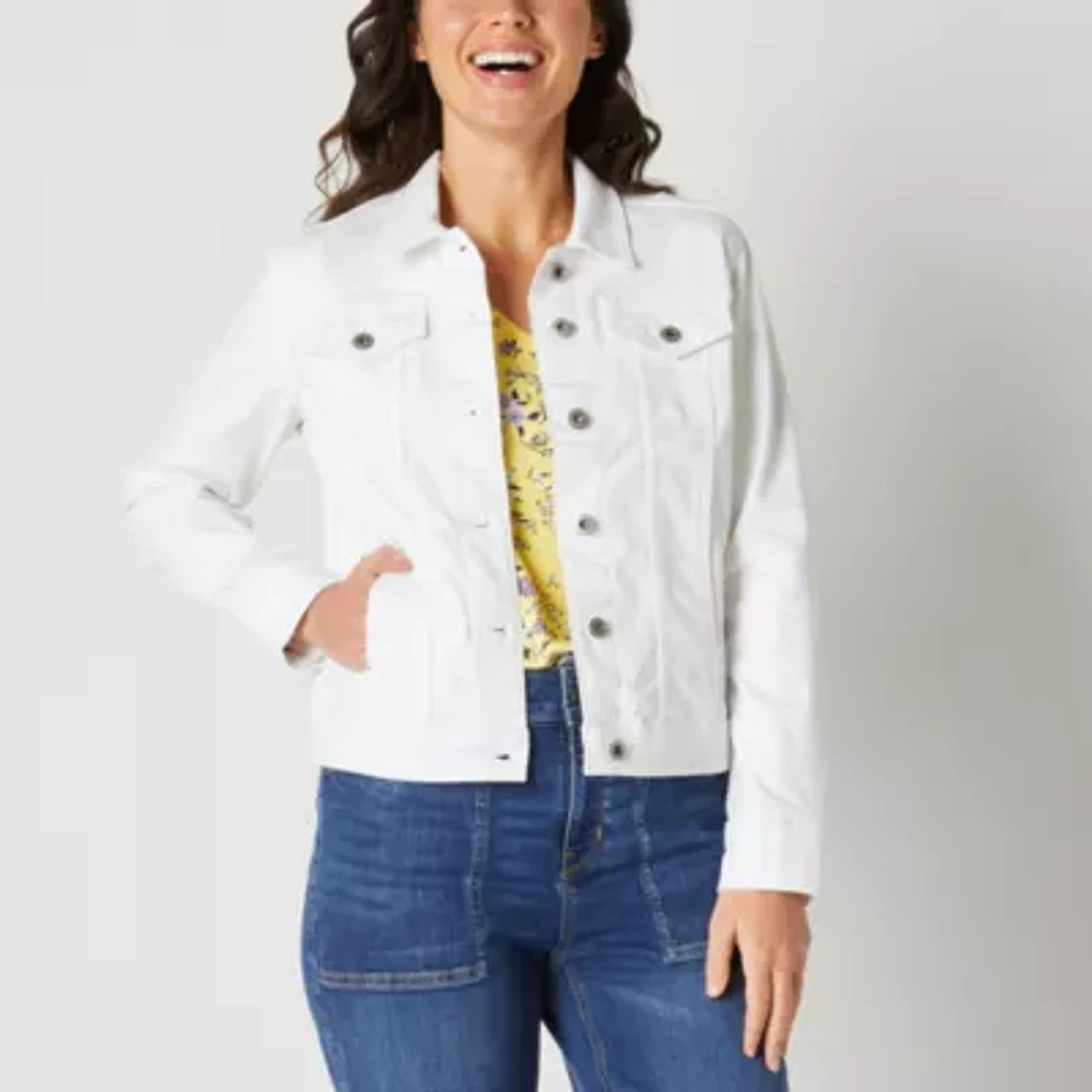 Liz Claiborne Denim Jacket Lightweight Womens