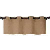 Stratford Park Woven Burlap Grommet-Top Valance