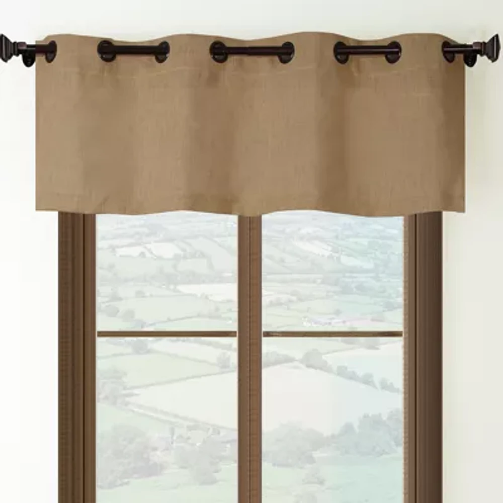 Stratford Park Woven Burlap Grommet-Top Valance