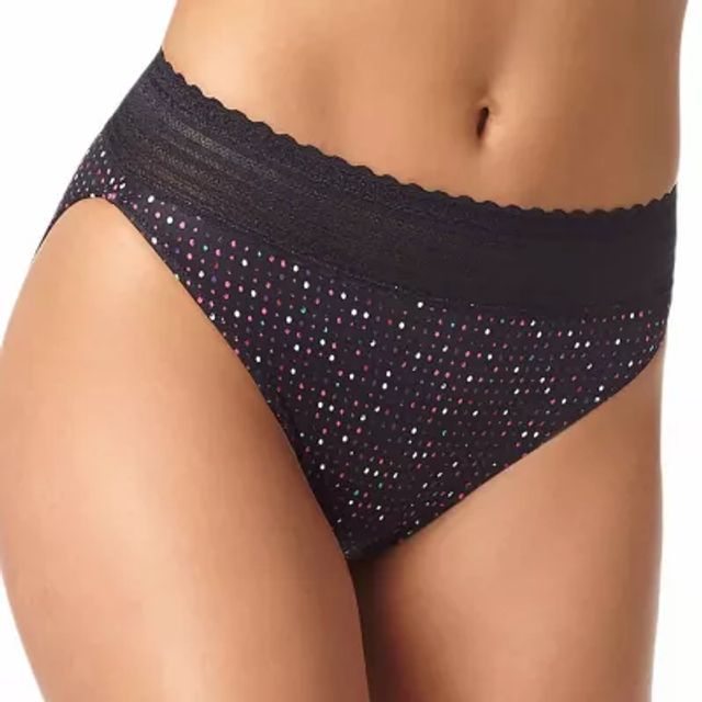 Warner's Women's No Pinching No Problems Dig-Free Comfort Waist with Lace  Microfiber Brief Rs7401p