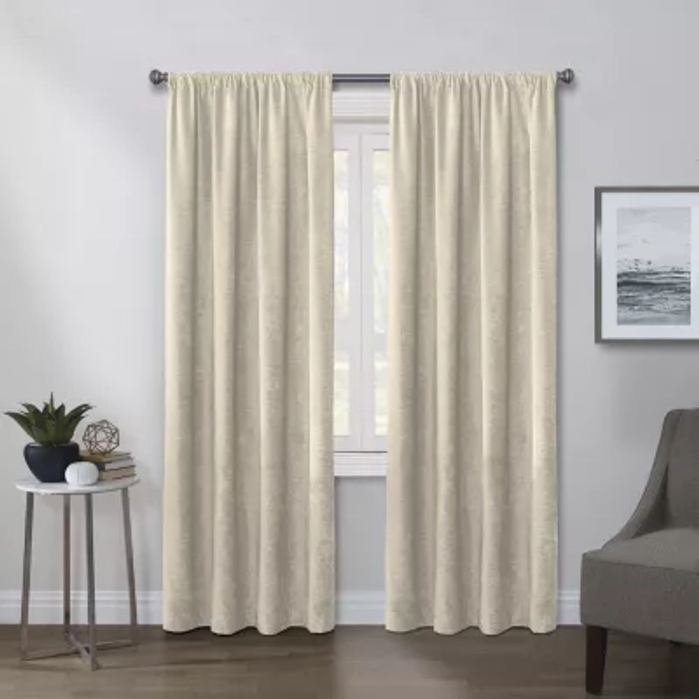 Regal Home Chenille Light-Filtering Rod Pocket Single Curtain Panel