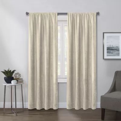 Regal Home Chenille Light-Filtering Rod Pocket Single Curtain Panel