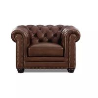 Aliso Leather Roll-Arm Chair