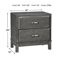 Signature Design by Ashley® Caitir Bedroom Collection 2-Drawer Nightstand