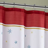 Elrene Home Fashions Santa's Snowy Sleighride Shower Curtain