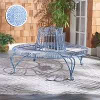 Ally Wrought Iron Tree Bench