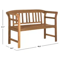 Porterville Acacia Wood Patio Bench