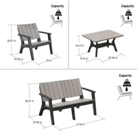 Enzo Outdoor And Patio Collection 4-pc. Conversation Set Weather Resistant