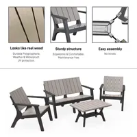 Enzo Outdoor And Patio Collection 4-pc. Conversation Set Weather Resistant