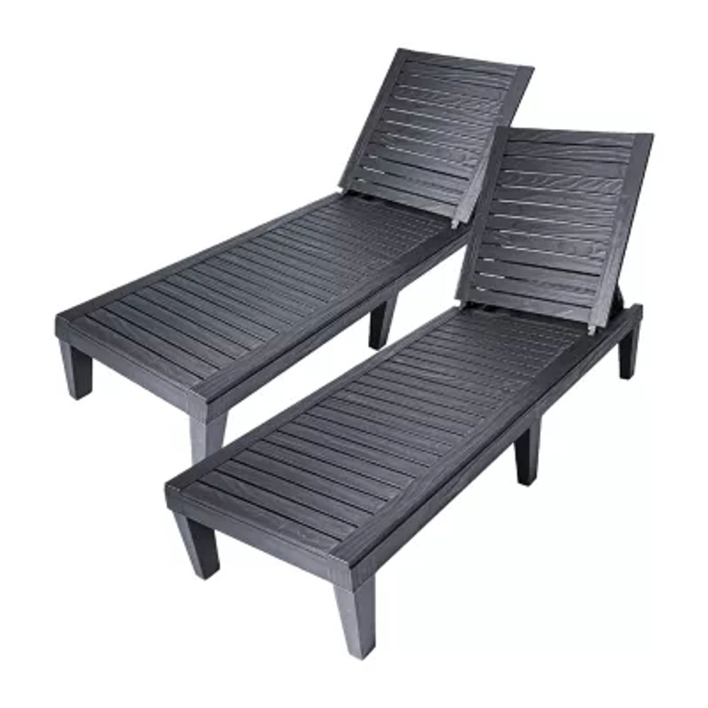 Oslo Outdoor Collection 1 Pair Patio Lounge Chair