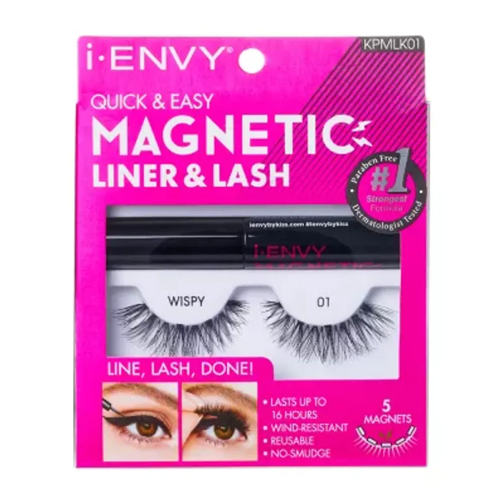 Kiss Lashes Magnetic Liner And Lash Kit Wispy 01