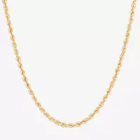 10K Gold Inch Hollow Rope Chain Necklace