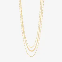 Womens 20 Inch 10K Gold Link Necklace