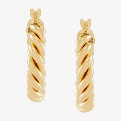 Made in Italy 14K Gold 10mm Hoop Earrings