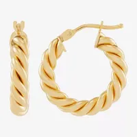 Made in Italy 14K Gold 10mm Hoop Earrings