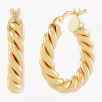 Made in Italy 14K Gold 10mm Hoop Earrings